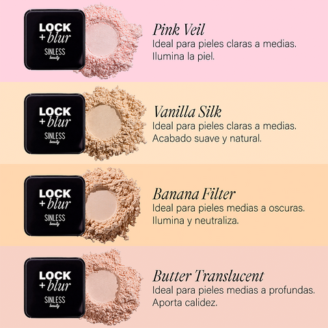 Polvo suelto fijador LOCK + Blur