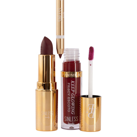 Wine Kiss Lip Kit - Soy Abundancia x Priscy Escoto