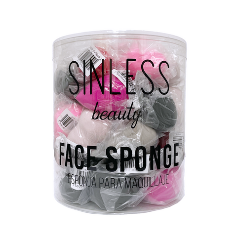 Jar of facial blending sponges