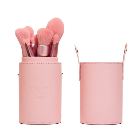 All in Pink Brush Set + Travel Case